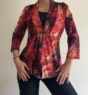 Red Y2k Blouse Printed