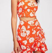 Free People Orange Skirt