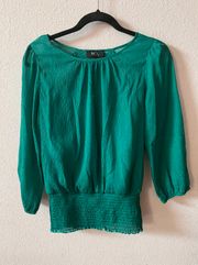 Y2K Sparkly Teal Blouse