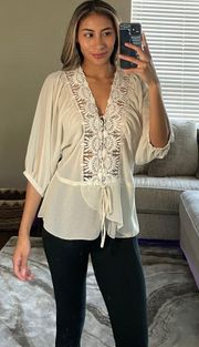 Boho style sheer top 