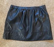 Black Faux Leather Mini Skirt