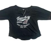 Texas A&M Aggies 3/4 Sleeve Baseball Tee Unisex Vintage Look