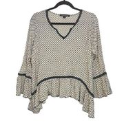 Living Doll 3/4 Sleeve Boho Top - Women’s XL