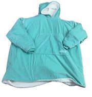 THE COMFY Original Oversized Microfiber & Sherpa Wearable Blanket Teal One Size
