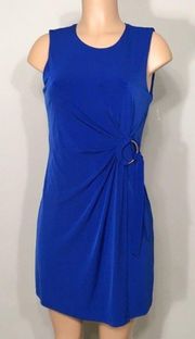 Calvin Klein blue faux wrap dress. Size 4. NWOT