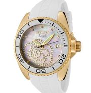NEW Invicta Angel Gold & White with Mother of Pearl Watch in Box (INXX053)