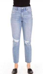 Articles of Society Rene Mid Rise Straight Crop Jeans Light Wash Blue Size 31