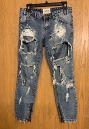 One X  Distressed Jeans