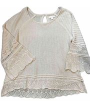 Lauren Comrade Bell Sleeve Sweater  Size Large