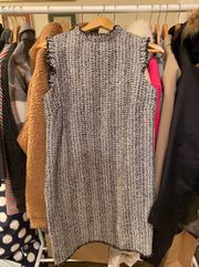 Tweed Mockneck Shift Dress