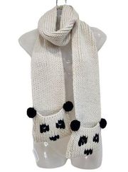 Forever 21 Panda Scarf Glove Combo Snood Cream Black NWT