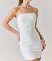 Francesca’s Collections | Millie Strapless White Mini Dress | Size: L | NWT