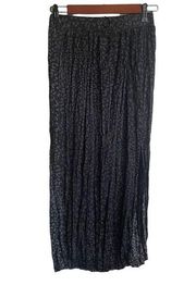 Elan Women Skirt  Maxi Pencil Side Slit Pull On Beachy Boho M Black Animal Print