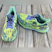 ASICS Noosa Tri 14 Running Shoes Womens Size 5 Yellow Purple NEW 1012B20…
