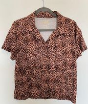 Skatie Marley Top in Leopard Print Size Medium