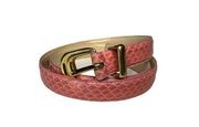 Saks Fifth Avenue Genuine Snake Skin Barbiecore Skinny Belt Size 32