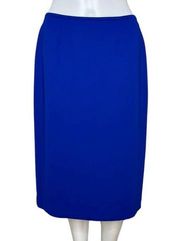 Le Suit Skirt Womens 8 Royal Blue Pencil Skirt Casual Business Office Preppy