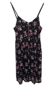 new LF Millau ♥︎ Floral Print Lace Babydoll Dress ♥︎ Black ♥︎ Med ♥︎ with Tags