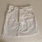 Zara White Denim Skirt