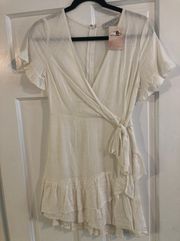 NWT White Wrap Dress