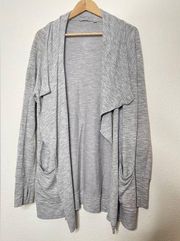 Athleta Studio Wrap Open Front Cardigan in Gray SIZE S SMALL