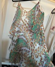 EUC ADELYN RAE Spring Layered/tiered Paisley dress S