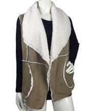 Caslon Reversible Faux Shearling Vest XS