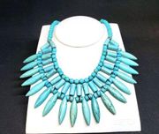 H&M Southwestern Bohemian Faux Turquoise Necklace