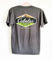 Cabela's Gray Cheektowaga NY Tee Shirt sz Small
