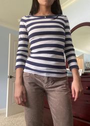 J Crew Long Sleeve Striped Top