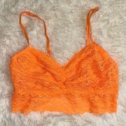 PINK - Victoria's Secret VS PINK BRIGHT ORANGE LACE BRALETTE