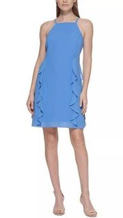 VINCE CAMUTO Petite Ruffle-Front Dress 2P