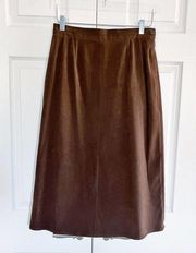 Vintage Harve Benard Brown Straight Midi Skirt