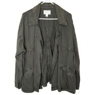 🆕 NWT Caslon Nordstrom’s Olive Grey Drape Jacket Blazer