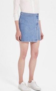 Theory Denim Jean Wrap Skirt