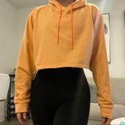 Adidas  Neon Orange Cropped Longsleeve Hoodie