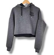 Atmosphere Workout Grey Crop Hooded Boxy  Sweatshirt Train Insane Top Size 12