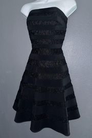 White House Black Market A-Line Black 50s Strapless Formal Dress XS - Small 0