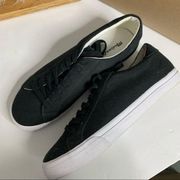 Madewell NEW  Sidewalk Low Top Canvas Sneaker Black 8.5 Cloudlift