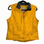 L.L. Bean Yellow Lined Vest Size Medium