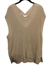 Hm beige oversized sweater vest size large