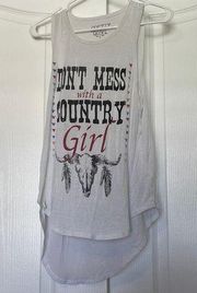 Hi Lo Don’t Mess with a Country Girl Tank