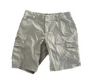 DULUTH TRADING Women's Taupe Nylon Tech Shorts Size 12