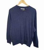 VINCE Alpaca-Blend Crewneck Pullover Top In H Midnight Size Medium $165