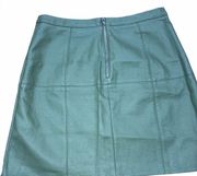 Atmosphere size 6 olive green faux leather skirt