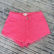 Pink superdown jean shorts