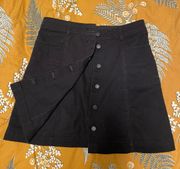 Black Button Skirt