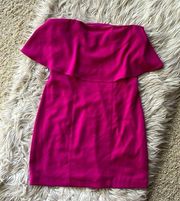 NWT Express fuchsia strapless mini dress