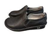 Alegria Women's Black Leather Slip-On Loafers Stitch Detail NWOT Size 7