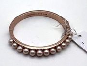 Kate Spade Women's Pearly Delight Hinged Bracelet Jewelry Rose Gold One Size NWT